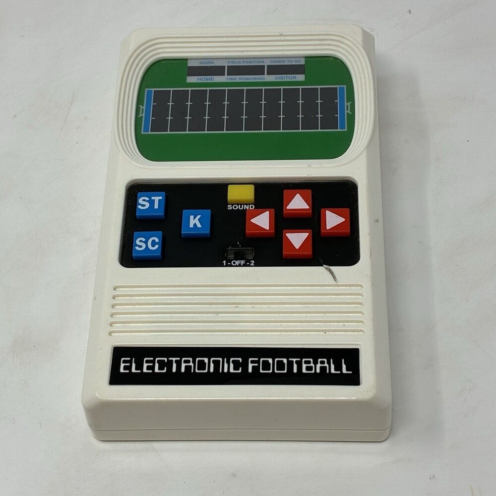 Retro Mattel Electronic Football Handheld Game 2014 Lights Sound Tested Works